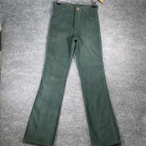 Wrangler 281SDGR Student Fit Corduroy Pants Men 30x36 Green Vintage USA Made 80s